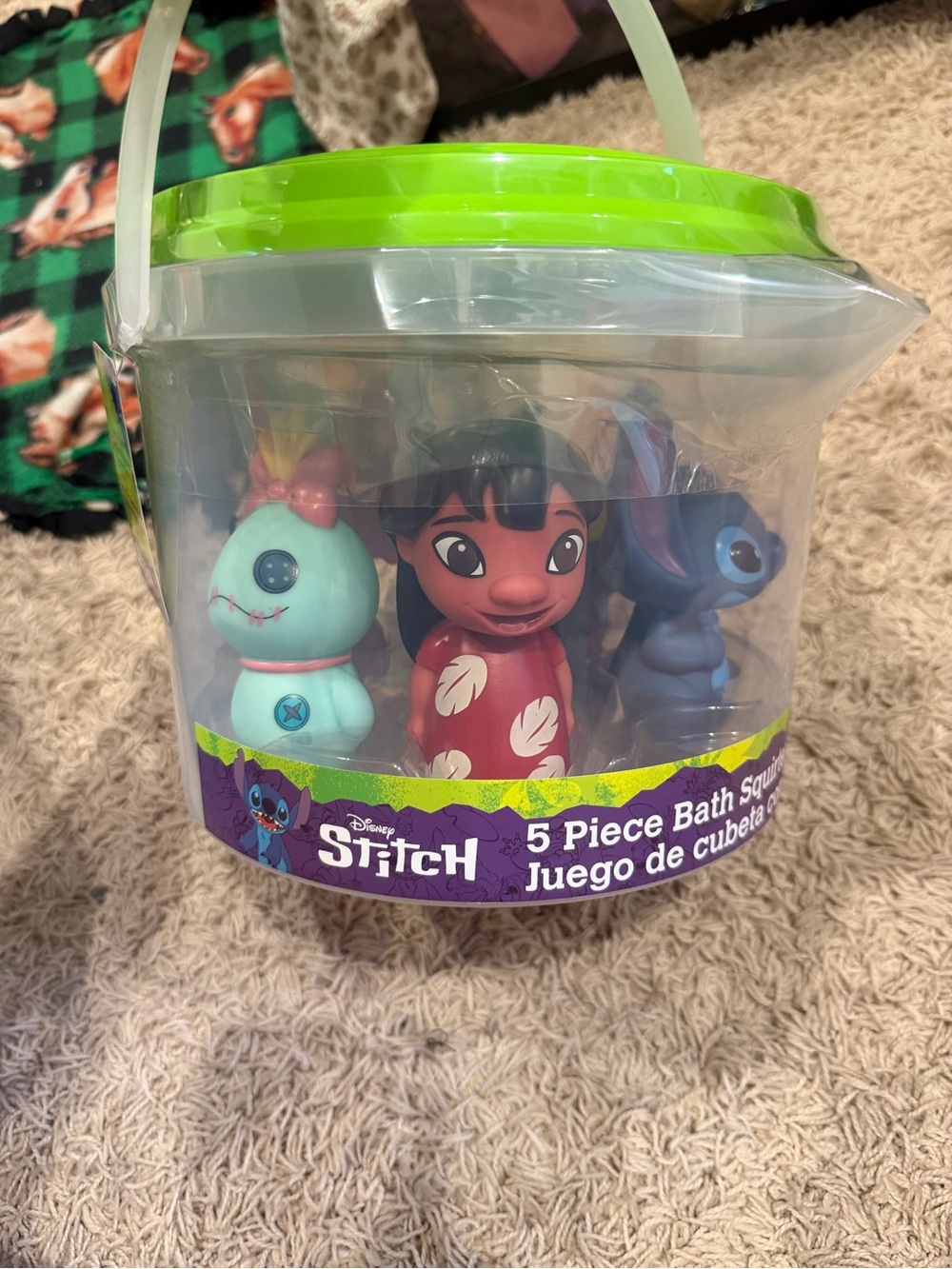 Disney Lilo & Stitch Bath Toy Set - Green, Red, Blue, Mint